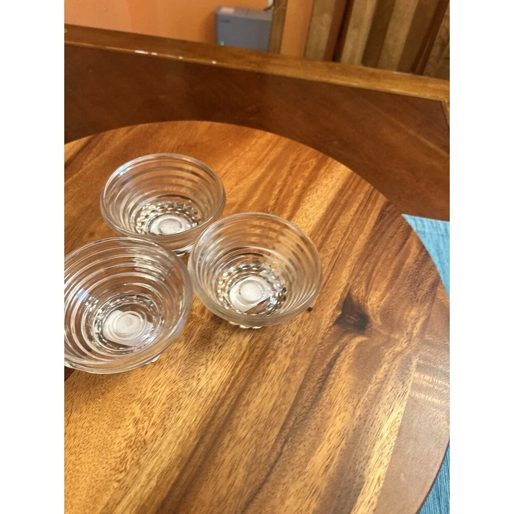 Champagne/Tall Sherbet Manhattan Clear by Anchor Hocking a set of 3